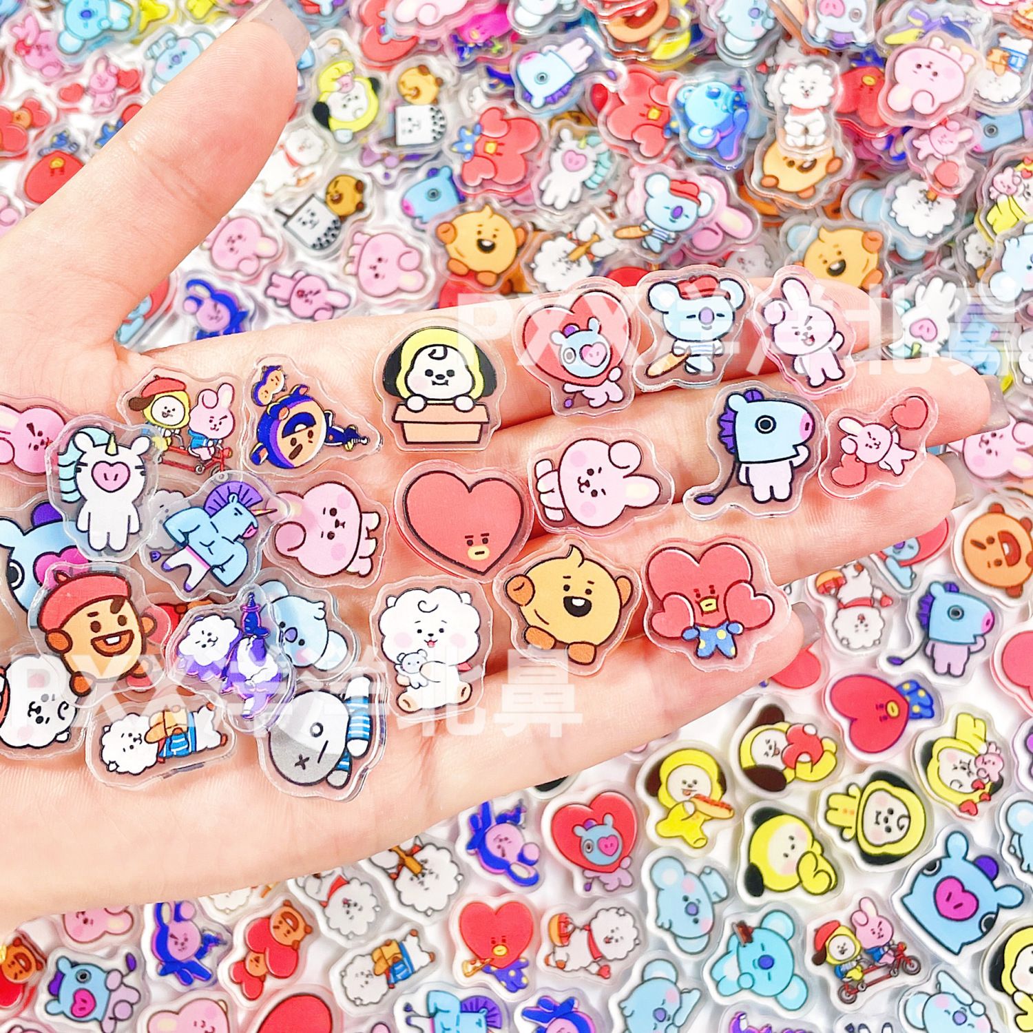 Cosplay Material For Prop - 100pcs BT21 BTS Single-Layer 1cm2cm4cm Acrylic
