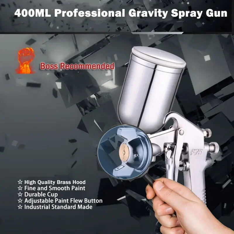 Metallic Spray Paint - F-75 Adjustable Color Spray Gun with