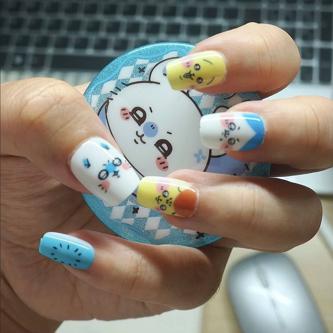 Cute cartoon Rakko press-on na - Detachable Cosplay Prop recension och pris