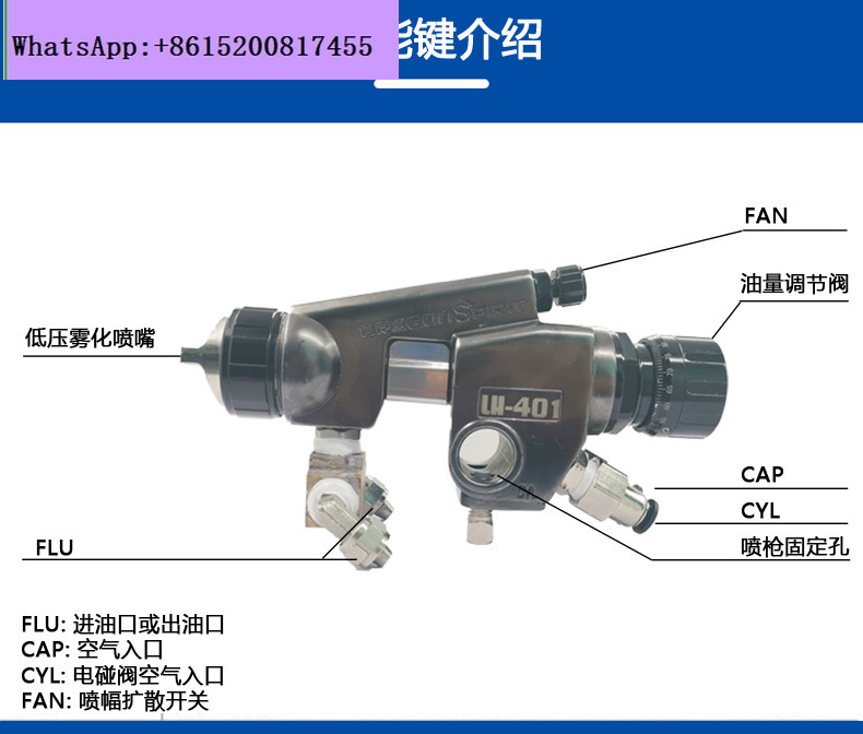 LH-401 Low Pressure High Atomi - Metallic Spray Paint recension och pris